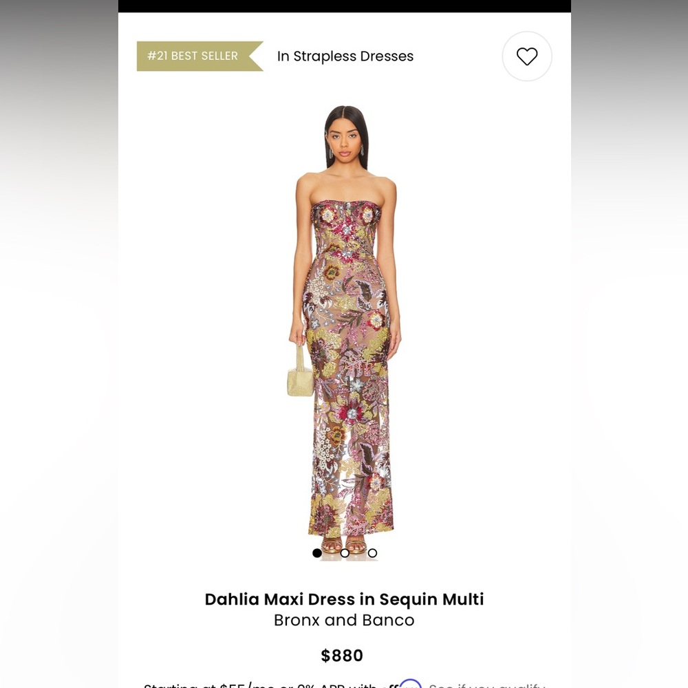 Bronx and Banco Dahlia Maxi Dress in Sequin Multi